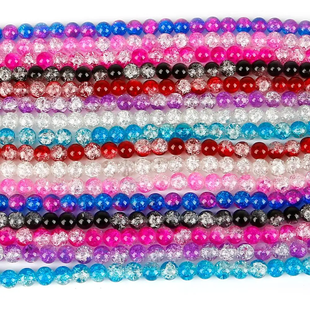 Hot Sale 65pcs 6mm Round Glass Beads Loose Bedas For Jewelry Making Findings Necklace Bracelet Earrings | Украшения и аксессуары