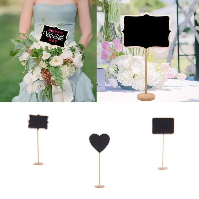

Mini Wooden Chalkboard Wedding Table Decorations Party Supplies Messag Restaurant Price Board N1G2 List Shop Blackboard Cut F3V5