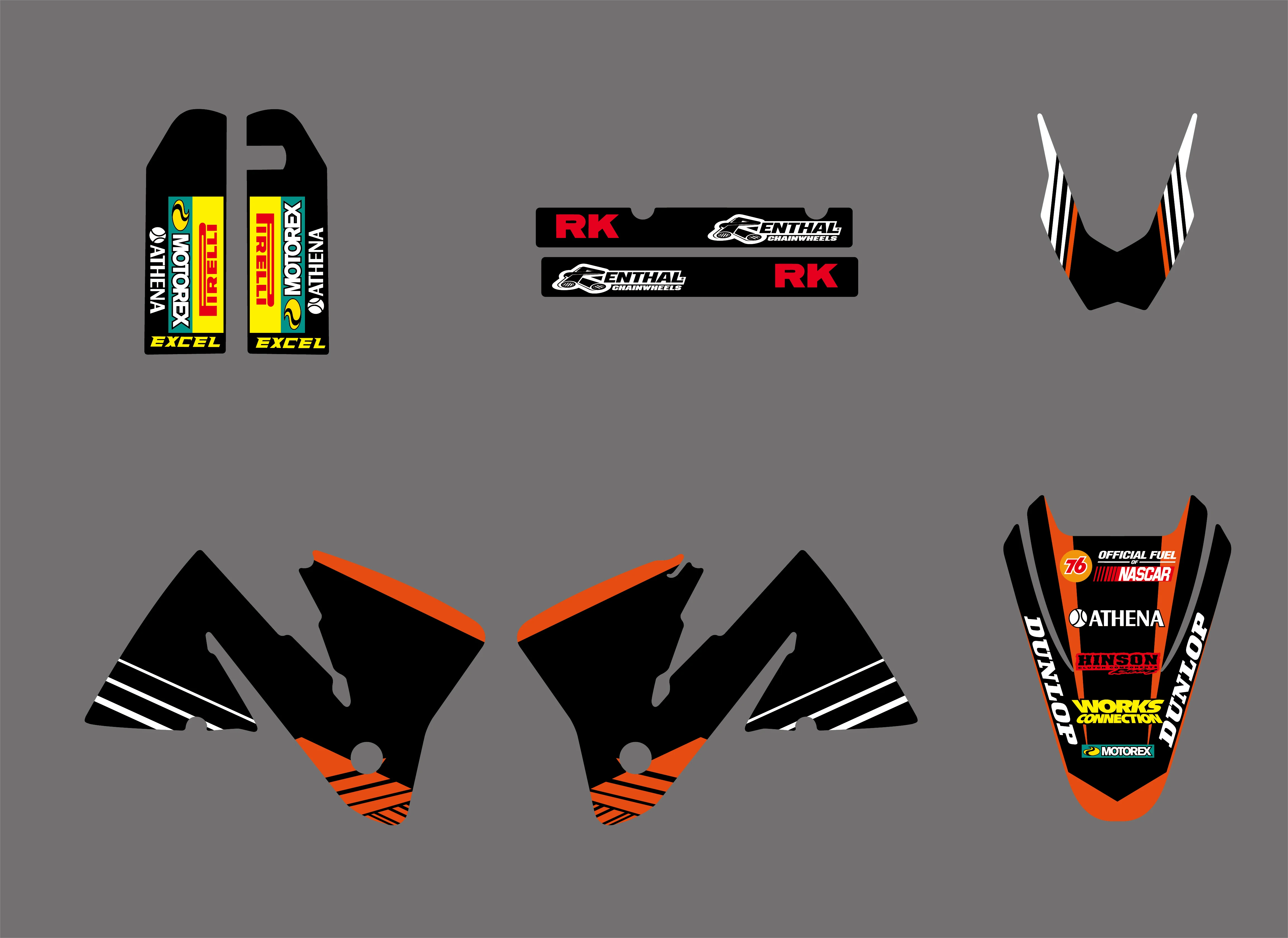 0266 быка новая команда графика с соответствующими наклейки фон для KTM SX EXC 250 300 350 400