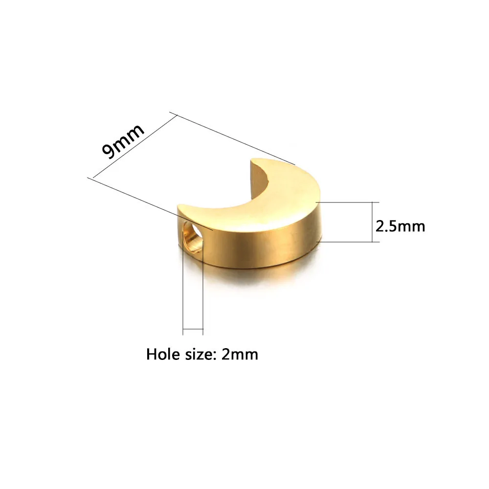 10 шт./лот Подвески в виде Луны из нержавеющей стали подвески подходят для
