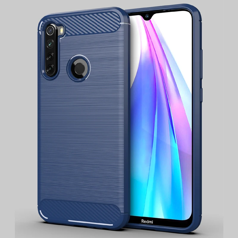 Чехол для Redmi Note 8T силиконовый чехол из углеродного волокна ТПУ с амортизацией и