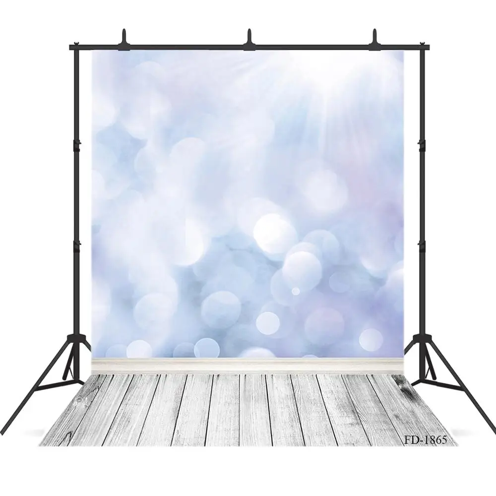 Виниловый фон в горошек для детской фотосъемки с голубыми блестками|Фон