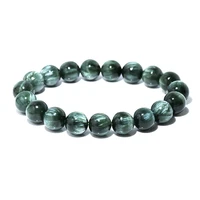 1 pcs 6 14 mm aaa natural precious russian seraphinite stone beads bracelet