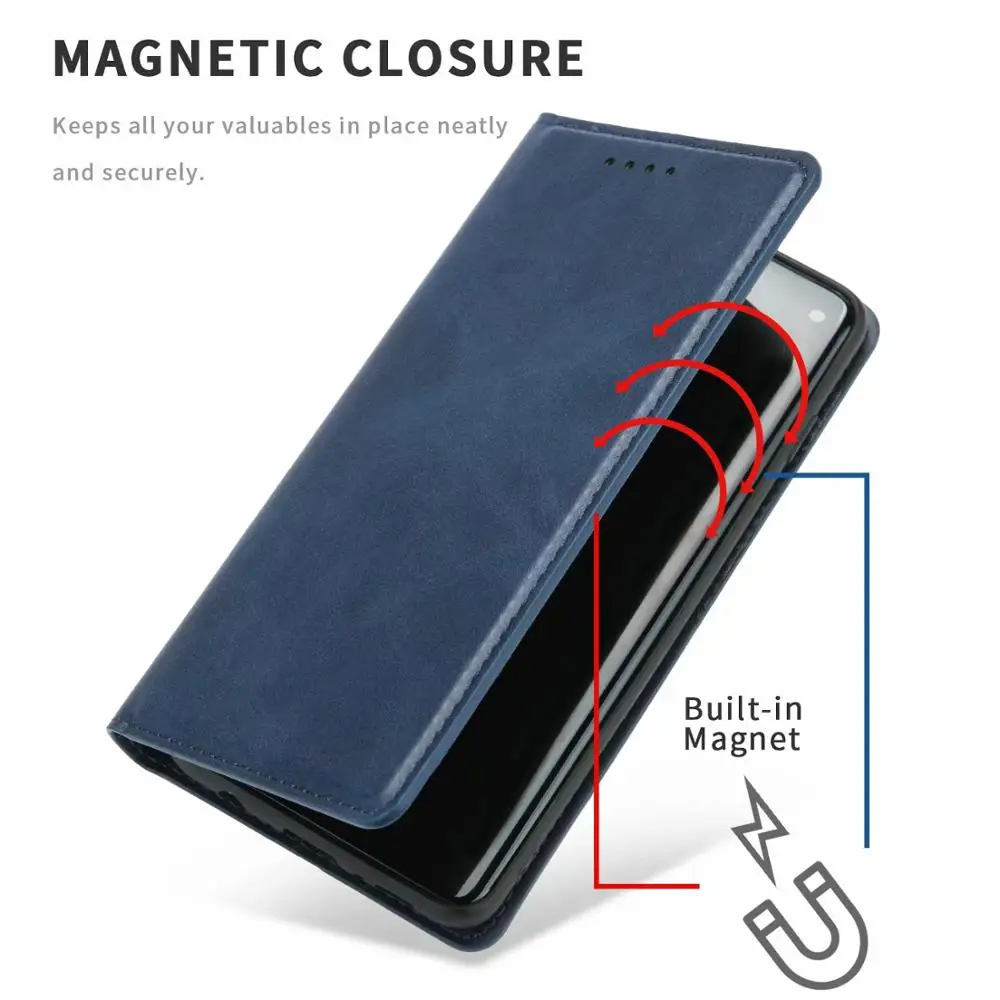 Роскошный кожаный магнитный флип-чехол для iPhone 11 Pro Max XS XR X 6 6S 7 8 Plus чехол-книжка