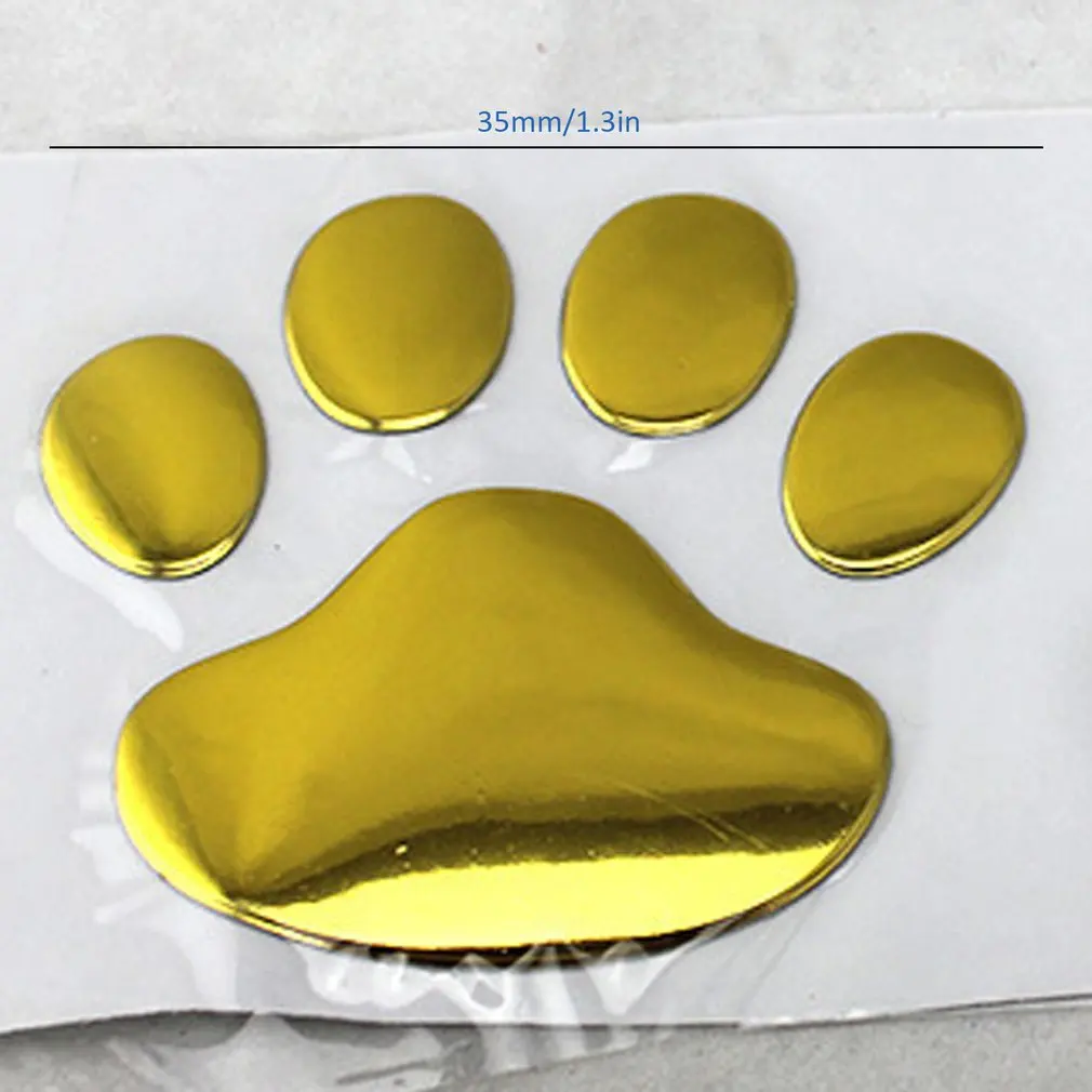 

Car Sticker 3D Dog Bear Footprints Sgaoe Chrome Badge Emblem Car Sticker Decal Car Styling Accessories