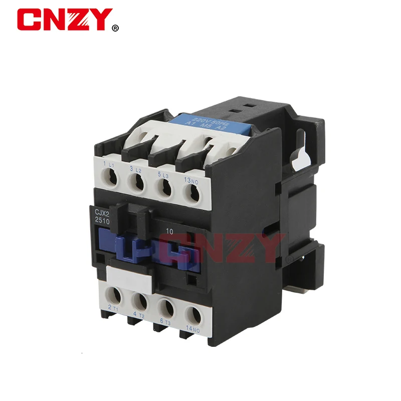 CJX2-2510 LC1 контактор переменного тока 25А 3 фазы 3-полюсный без катушки напряжение 380 В 220 В 110 В 24 в Din рейку 3 P+ 1NO нормально открытый