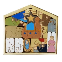 wooden jesus puzzle statue nativity puzzle with wood burned design jesus puzzles nativity set jigsaw puzzle game