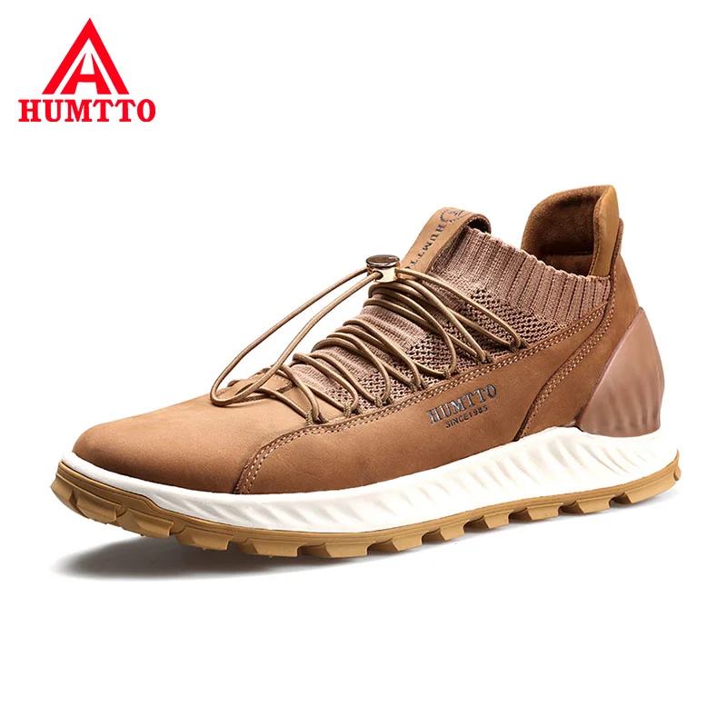 Мужские кроссовки с эластичными лентами HUMTTO модные Нескользящие повседневные