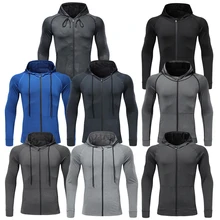 MMA – veste de Sport à capuche pour hommes, vêtements de course, de Jogging, de plein air, sweat Shirt à coupe sèche  (3)