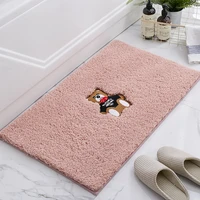 modern and simple cartoon bear pattern cake velvet household doormat floor mat bathroom thick non slip mat absorbent footmat rug