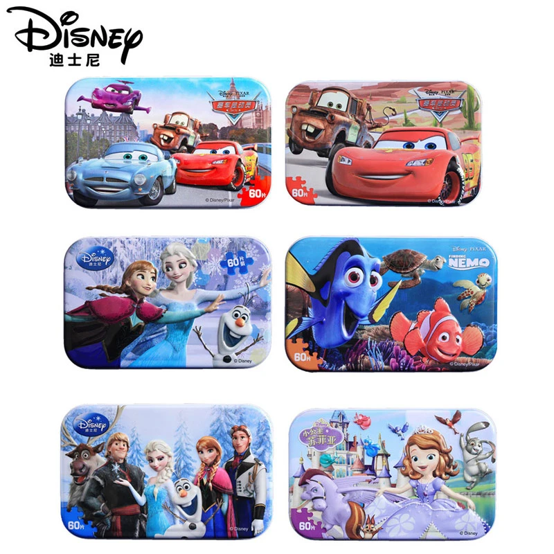 Disney 20 видов игрушек genuin Lightning McQueen 60 штук деревянных головоломок детские игрушки 3D