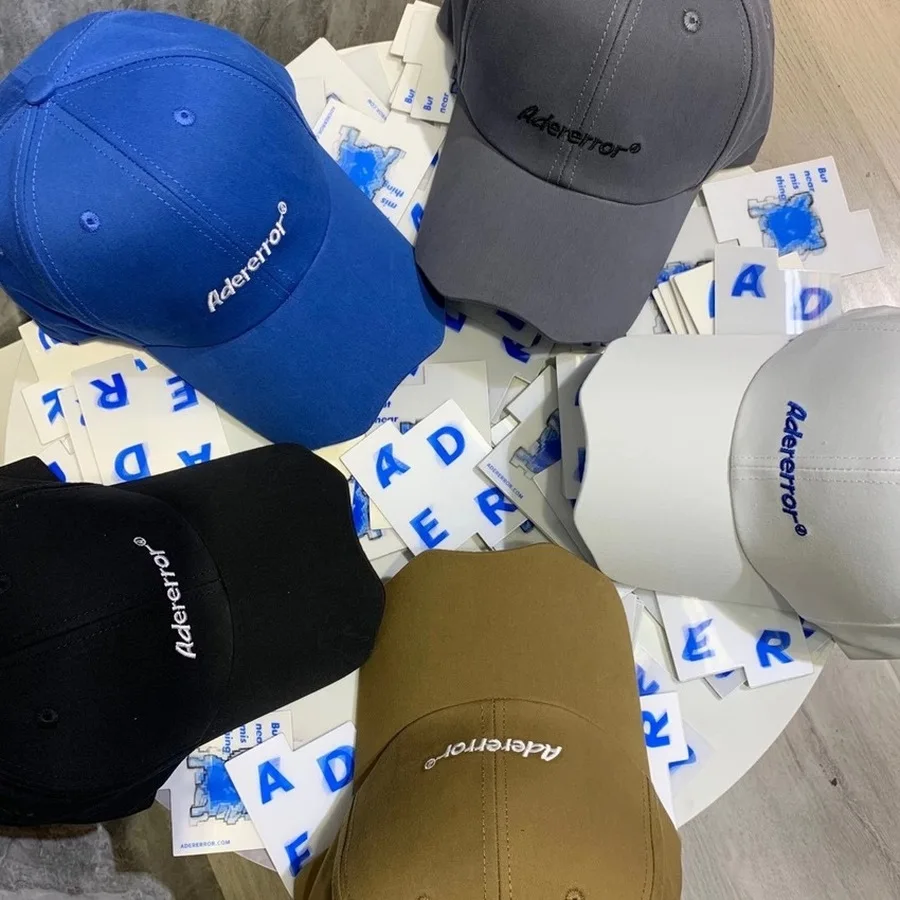 

ADER ERROR Baseball Caps Men Women Adererror Embroidered Logo Hats Black