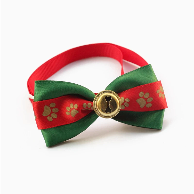 10 шт./лот рождественские галстуки бабочки с рисунком щенка собаки кошки