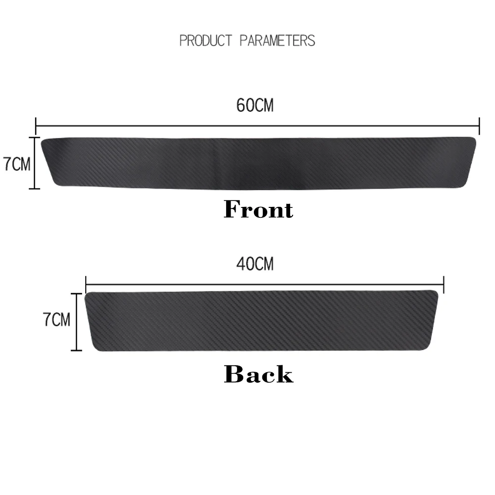 

4PCS luminous car door sill strips are anti-stepping and scratch-resistant, and carbon fiber pattern leather protection