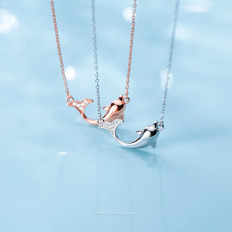 Colusiwei световой с фианитами (CZ) симпатичным дельфином 925 стерлингового серебра