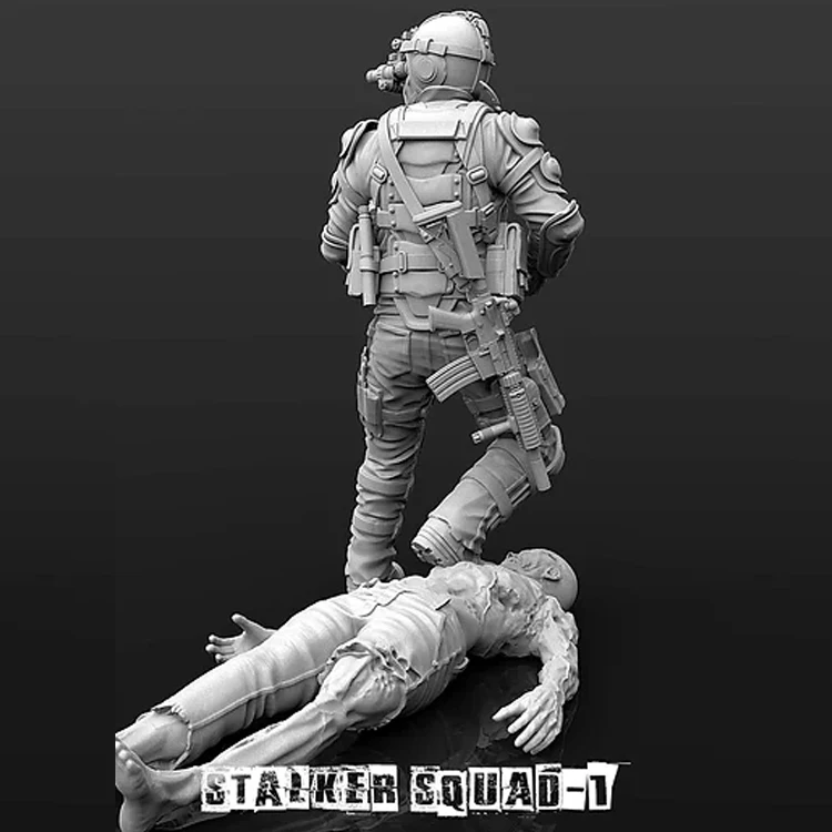 1/35 Resin Model figure soldier GK Stalker Squad-1 Counterterrorism team Unassembled and unpainted kit | Игрушки и хобби
