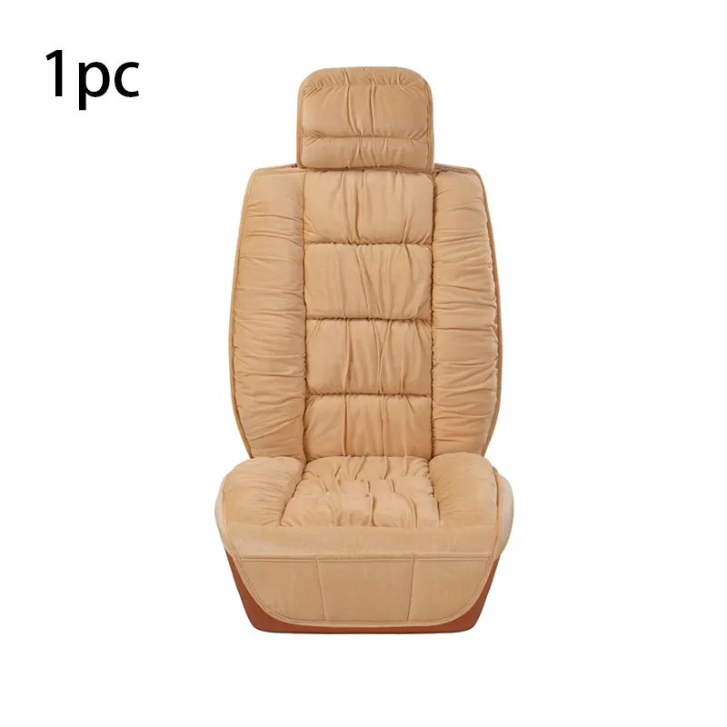 Front Beige 1pc Авто чехлы чехлы на автомобильные сиденья авточехлы на сиденья автомобиля универсальные чехлы автомобильные накидка на сиденье автомобиля подогрев сидений чехлы на автомобильные сиденья - Название цвета: Front Beige 1pc