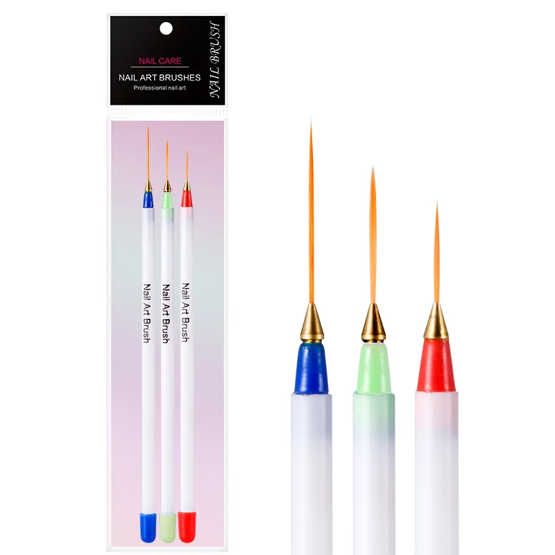 Modelones 3 шт./компл. белый Цвет Пластик ногтей кисть для маникюрный набор ногти