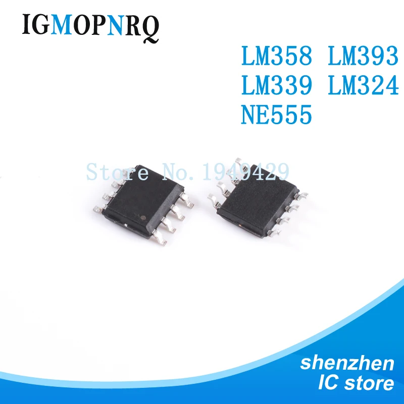 Схема усилителя smd LM358 LM393 LM339 LM324 NE555 50 шт. lm358dr lm324dr lm339dr lm393dr ne555dr|Интегральные схемы|
