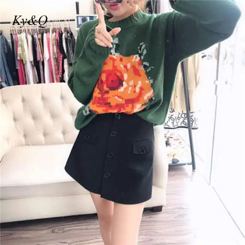 Дизайнер подиума 2019 осенне-зимний женский элегантный зеленый цветочный принт с