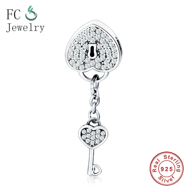 925 пробы серебряный романтичный замок любви подвесное очарование подходит для