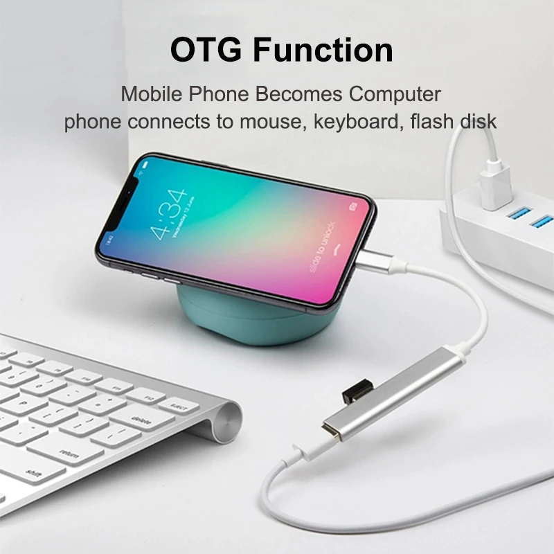 USB C концентратор usb Type 3 0 до 4 порта разветвитель адаптер док станция для Lenovo Macboo