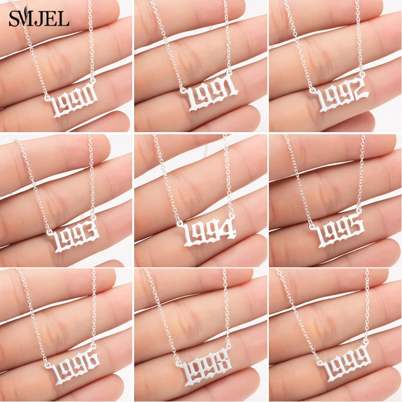 Ожерелья SMJEL из нержавеющей стали для женщин ювелирные изделия с индивидуальным