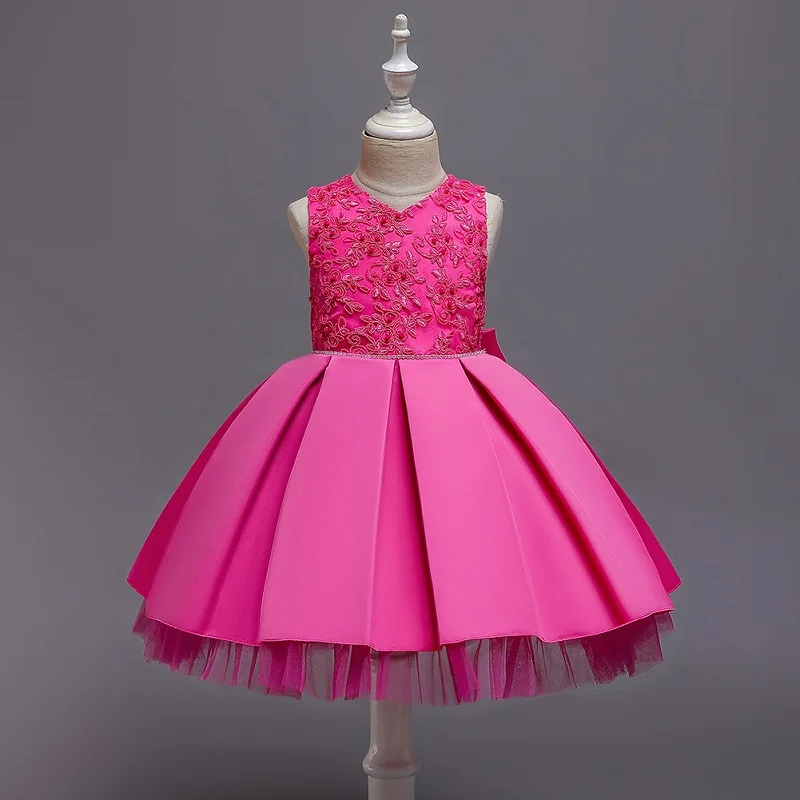 2019 летнее элегантное платье принцессы Детские платья для девочек вечернее