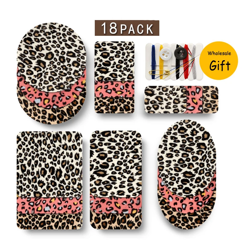 Нашивки для глажки локтя патчи с леопардовым принтом колена джинсов курток