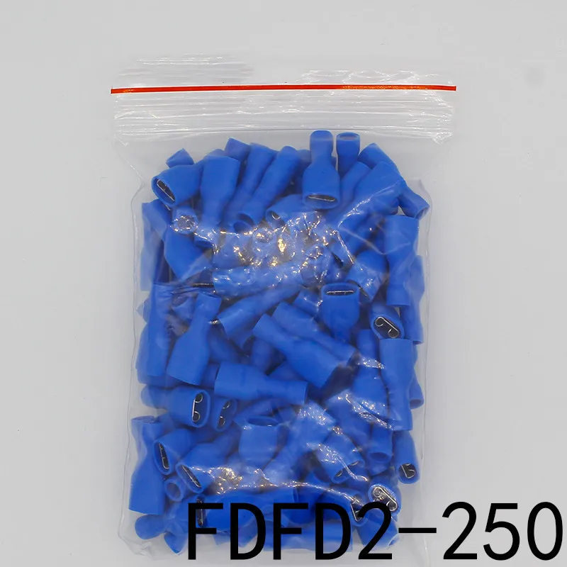 

FDFD2-250 FDFD2.5-250 Female Insulated Electrical Crimp Terminal for 1.5-2.5mm2 Connectors Cable Wire Connector 100PCS/Pack FDFD
