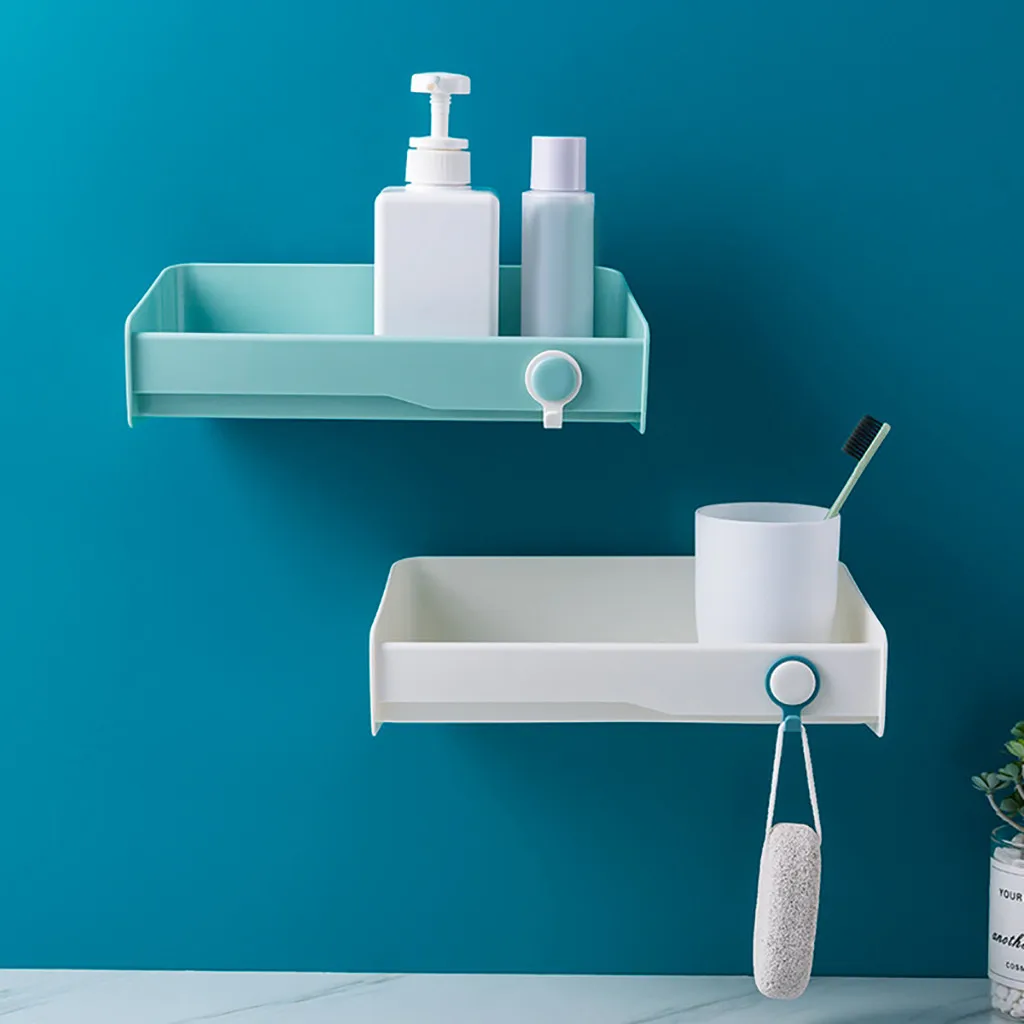 Punch-free Bathroom Toilet Storage Rack Wall Mount Organizer Soap Box Hanging Shelf Dishes Drain Sponge Holder Kitchen | Дом и сад