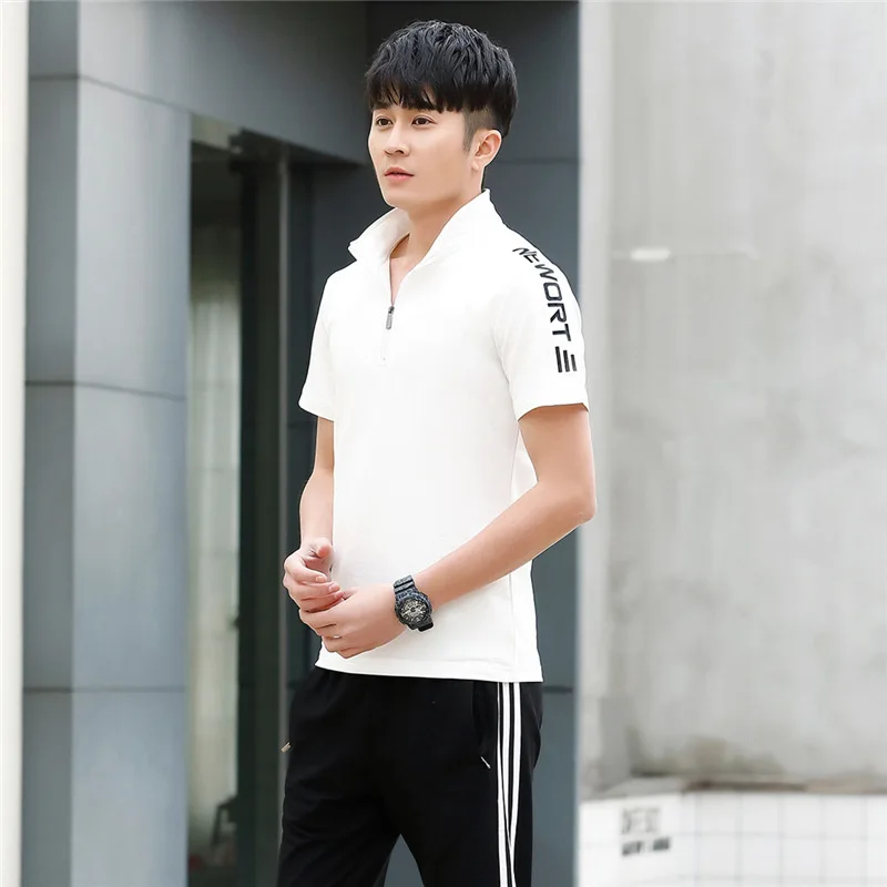 

Official website flagship store summer couple sports suit men's short sleeve girls' running suit casual T-shirt pants two piece