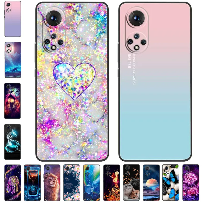 

For Honor 70 5G / Honor50 Case Cat Marble Soft Silicone Funda Covers for Huawei Honor 50 Lite Pro Case Honor70 50Lite TPU Bumper