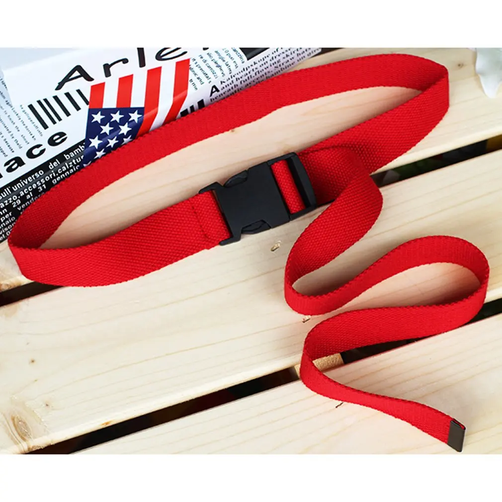 

Nylon Canvas Plastic Buckle Belt Solid Color Fashion Comfortable Belt Belt for Lady Girl Man Adjustable Length Cool Girl Fashion