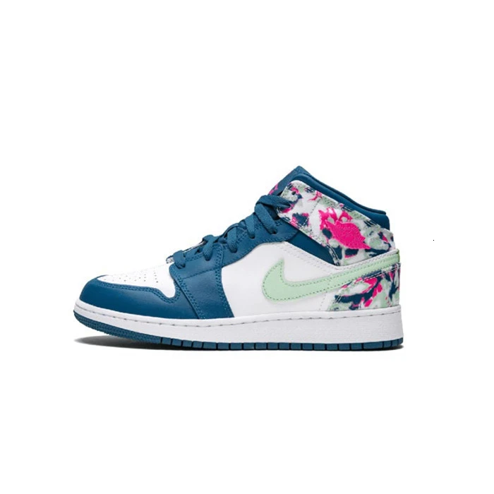 Nike Air Jordan 1 Новое поступление обувь для детей Дышащие Детские Баскетбол Спорт на открытом воздухе спортивная обувь#554724-124