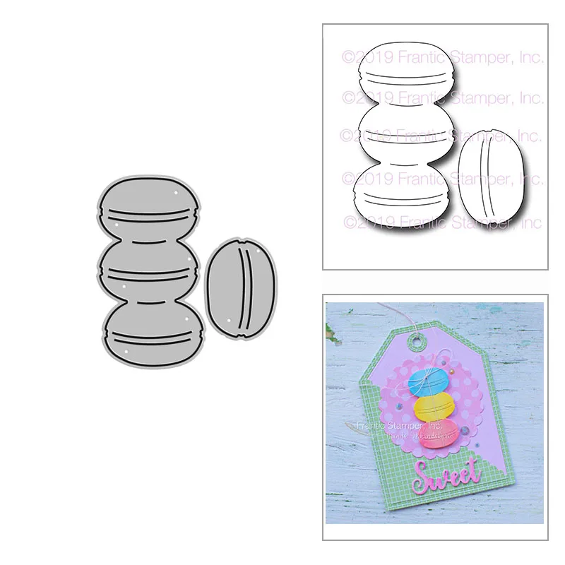 

Новинка DIY Cute торт Макарон 2021 без штампов тиснение ремесло и металлические Вырубные штампы для изготовления бумаги украшение для скрапбуки...