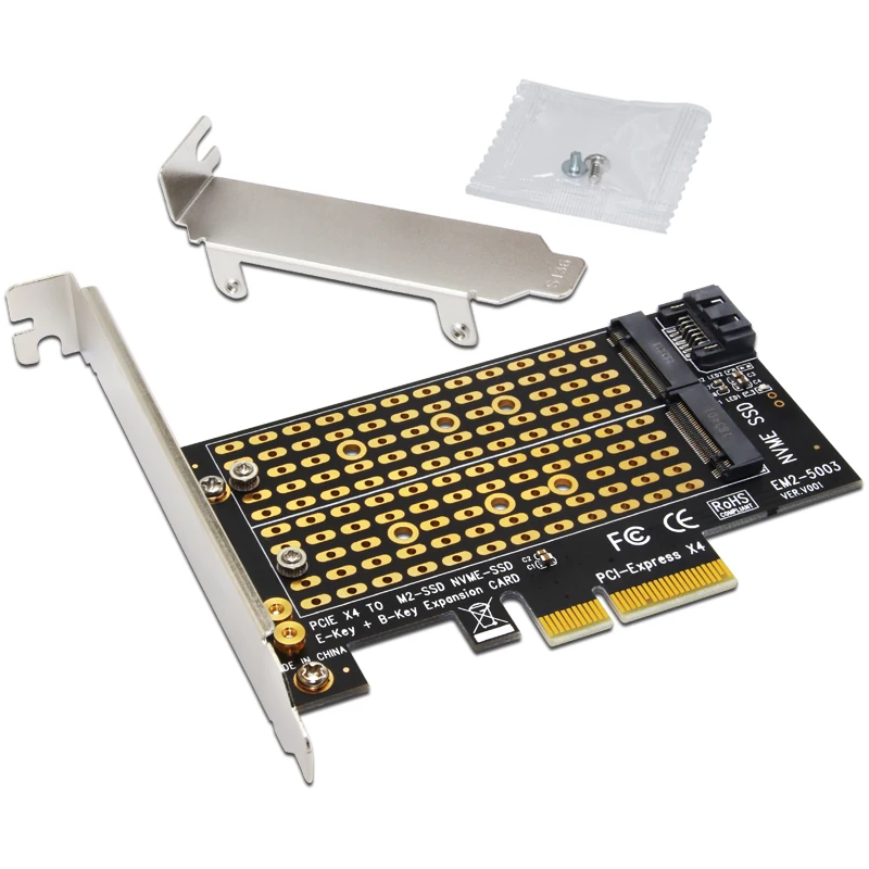 6 шт. переходники PCIE M2 на M.2 SATA SSD + NVME PCIE|Платы расширения| |
