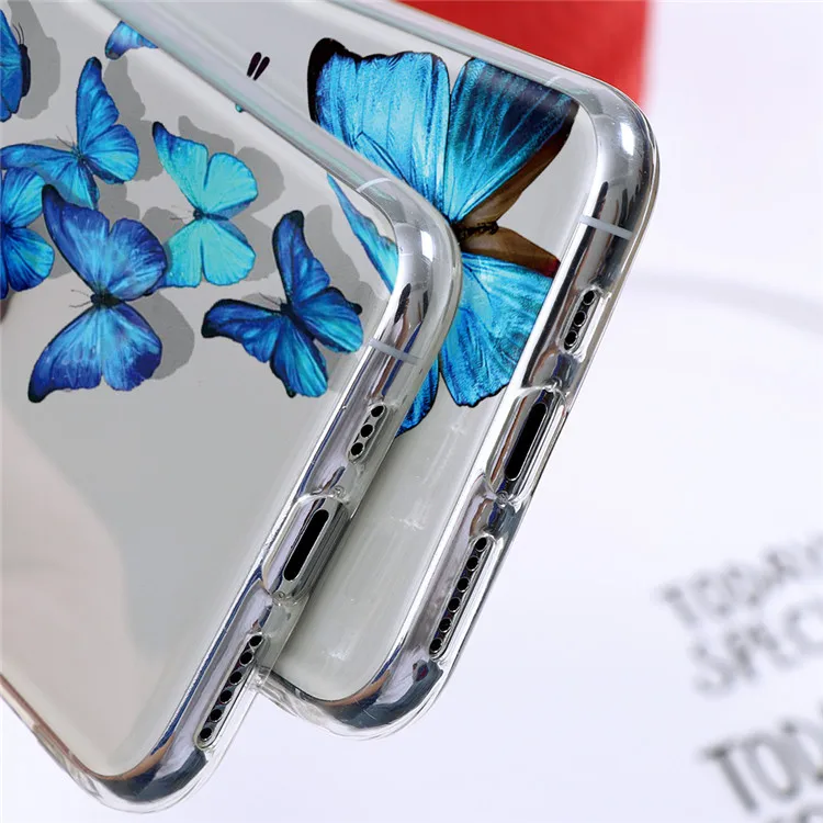 

Case for Huawei P40 Lite E P30 Pro P20 Honor 10 8X 9X 8A 10i 20i 9A Mate 20 10 Lite Y9 Y7 Y6 Soft Silicon Butterfly Bags Cover