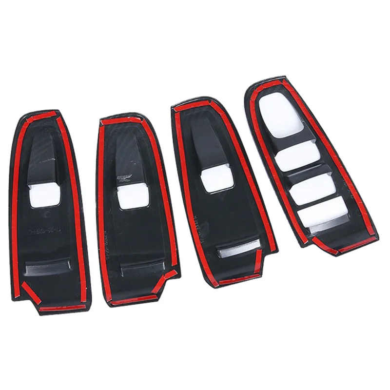 4Pcs ABS Carbon Fiber Interior Door Window Lift Button Switch Panel Cover Trim Molding for Subaru XV Crosstrek 2018 LHD | Автомобили и