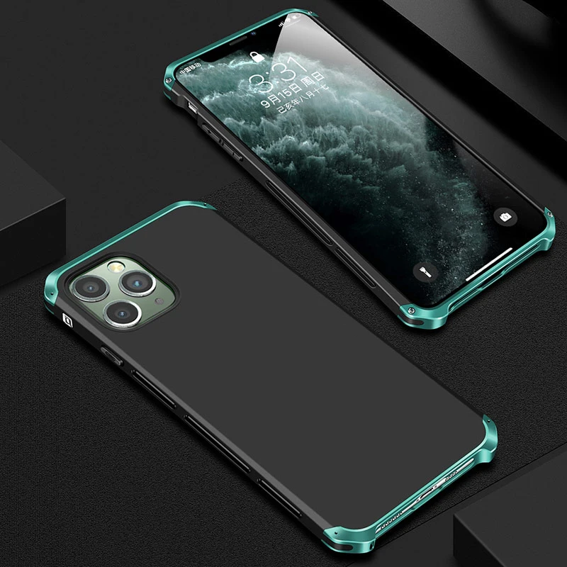 

Чехол для APPLE iPhone 12 Pro Max 12 Mini, Роскошный Алюминиевый металлический и гибридный ультратонкий ударопрочный чехол 3 в 1 из поликарбоната