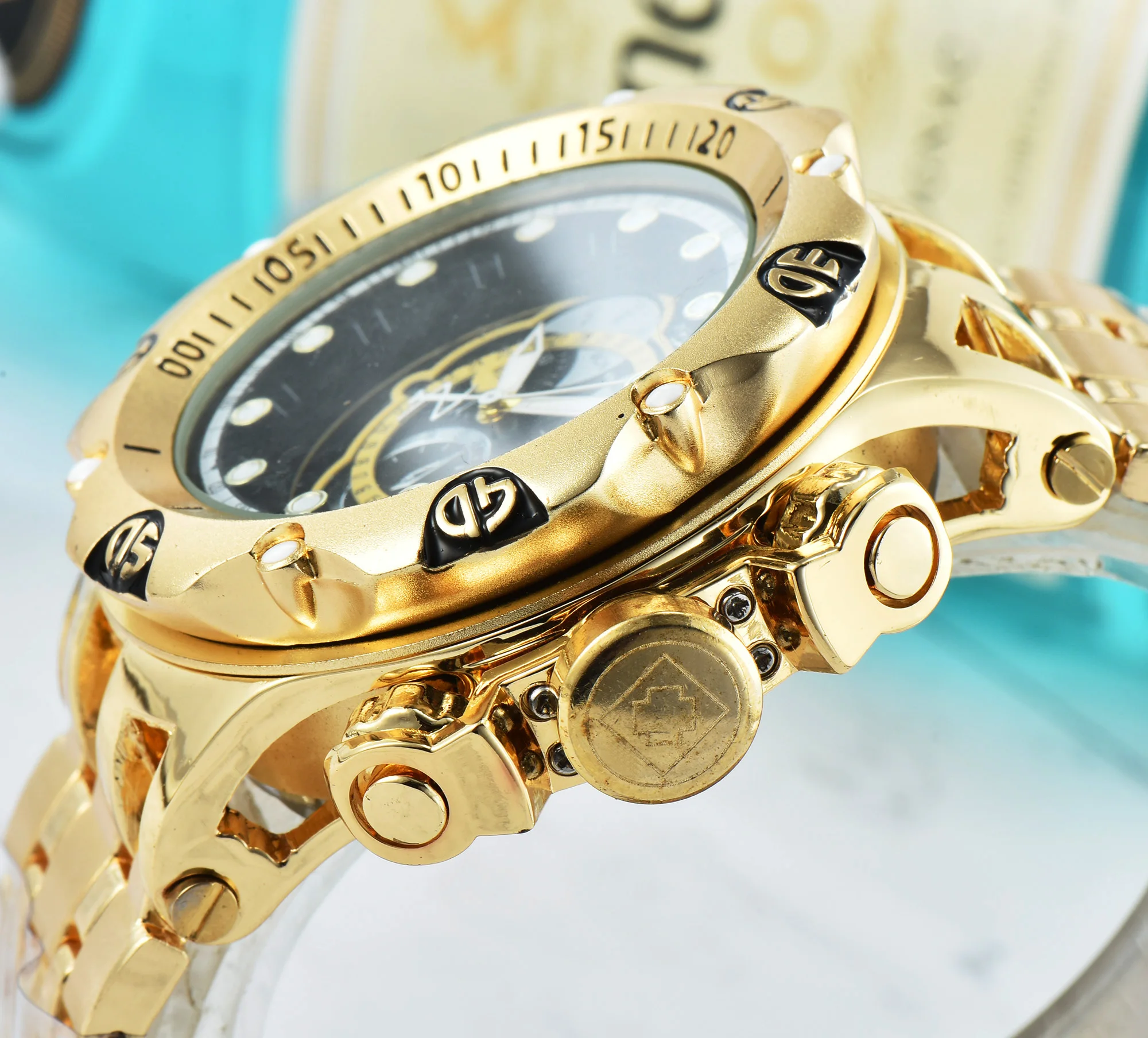 

Brand men's watch AAA + high grade leisure waterproof watch personality large dial quartz watch