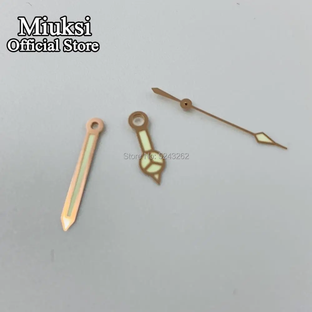 Miuksi розовое золото светящаяся Φ Miyota 8215 8205 821A Mingzhu DG 2813 3804 движение | Наручные часы