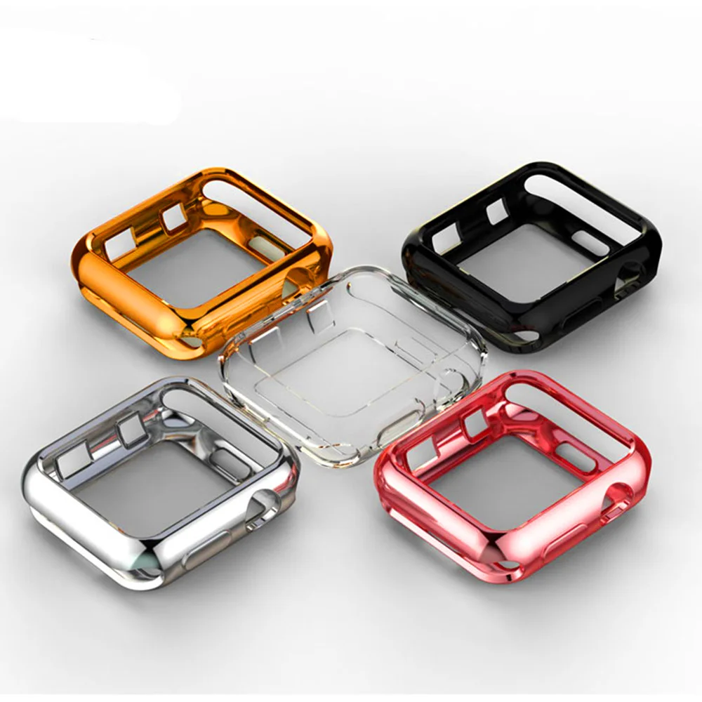 

Cover for Apple Watch case 44mm 40mm iWatch Case 42mm 38mm Soft TPU Bumper Protector apple watch series 6 5 4 3 SE Accessories