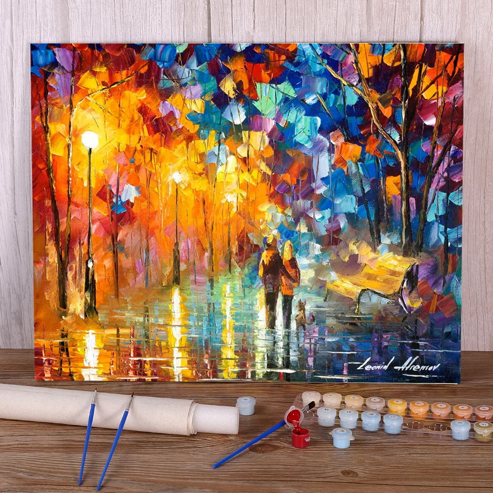 Правду вместе DIY картина по номерам посылка акриловых красок 40*50 Панели ручной