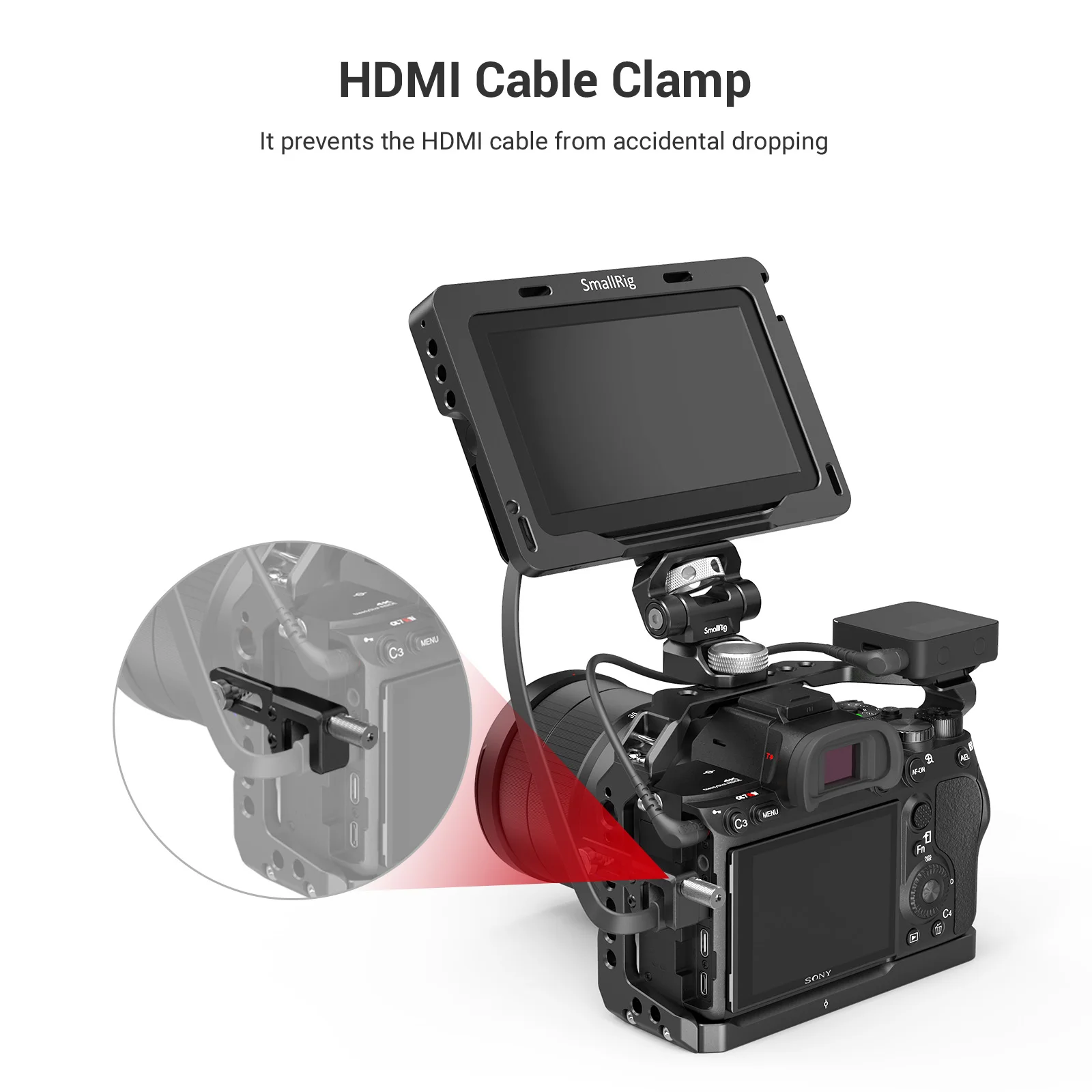 Зажим SmallRig HDMI для Sony A7 III A7R IV клетка совместимая с кабелями разных размеров 3104 |