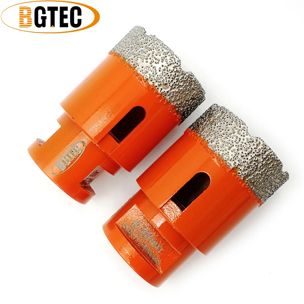 

BGTEC 2pc 38mm Vacuum brazed diamond Dry drilling bits 5/8-11 connection hole saw porcelain tile, granite Drill core bits crown