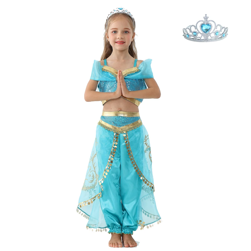 Волшебная Лампа Алладина костюм ессамина на Хэллоуин для косплея Одежда танцев