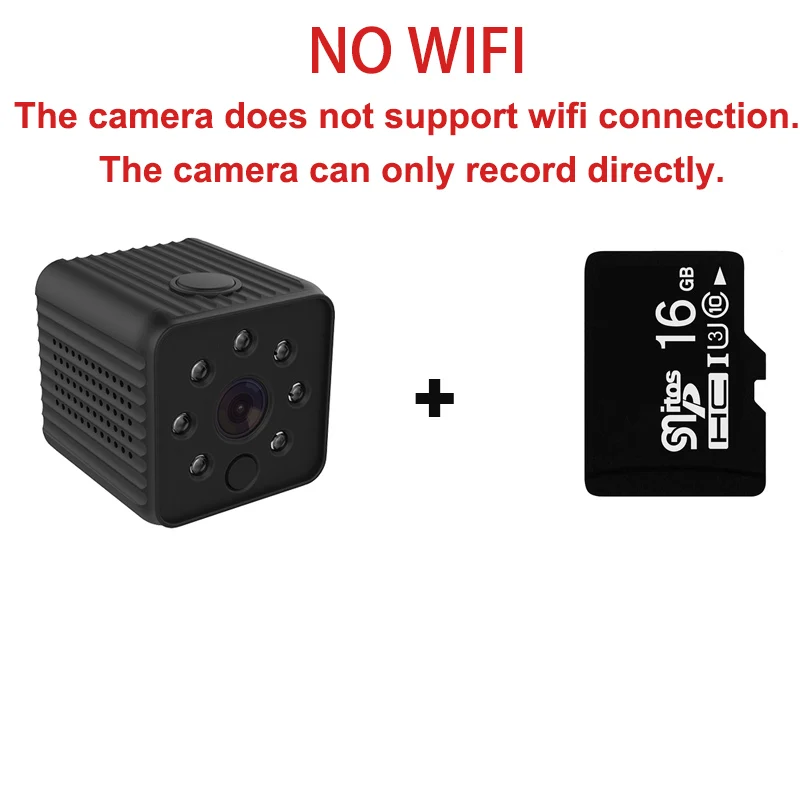 cam no wifi with 16G HD 1080P мини-камера wifi Беспроводная ip-камера ночного видения маленькая микро-камера цифровая видеокамера Детская безопасность домашняя dvr камера wifi ПК-совместимая камера - Цвет: cam no wifi with 16G