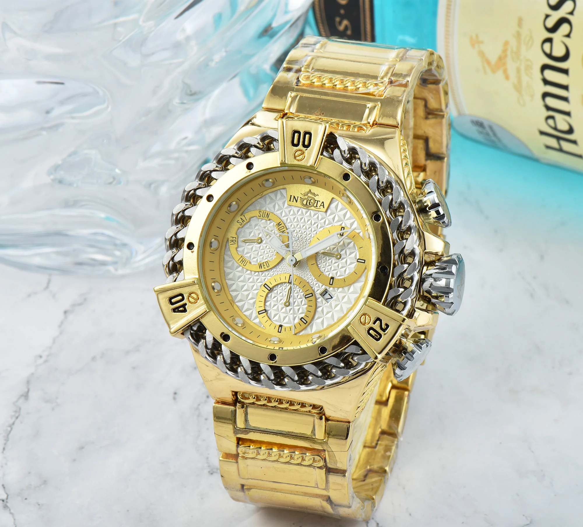 

Brand men's watch AAA + high grade leisure waterproof watch personality large dial quartz watch