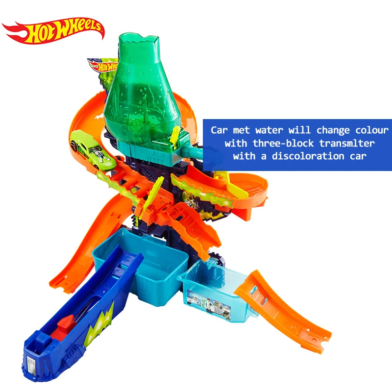 

Original Hot Wheels Track City Mega Car Wash Connectable Play Set Diecast Discolour Hotwheels Toys for Children Birthday Gift